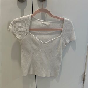 sweet heart neckline shirt